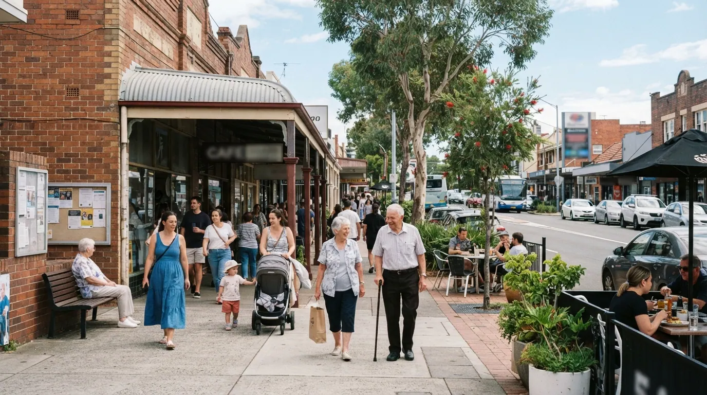 Street scene in Blacktown
