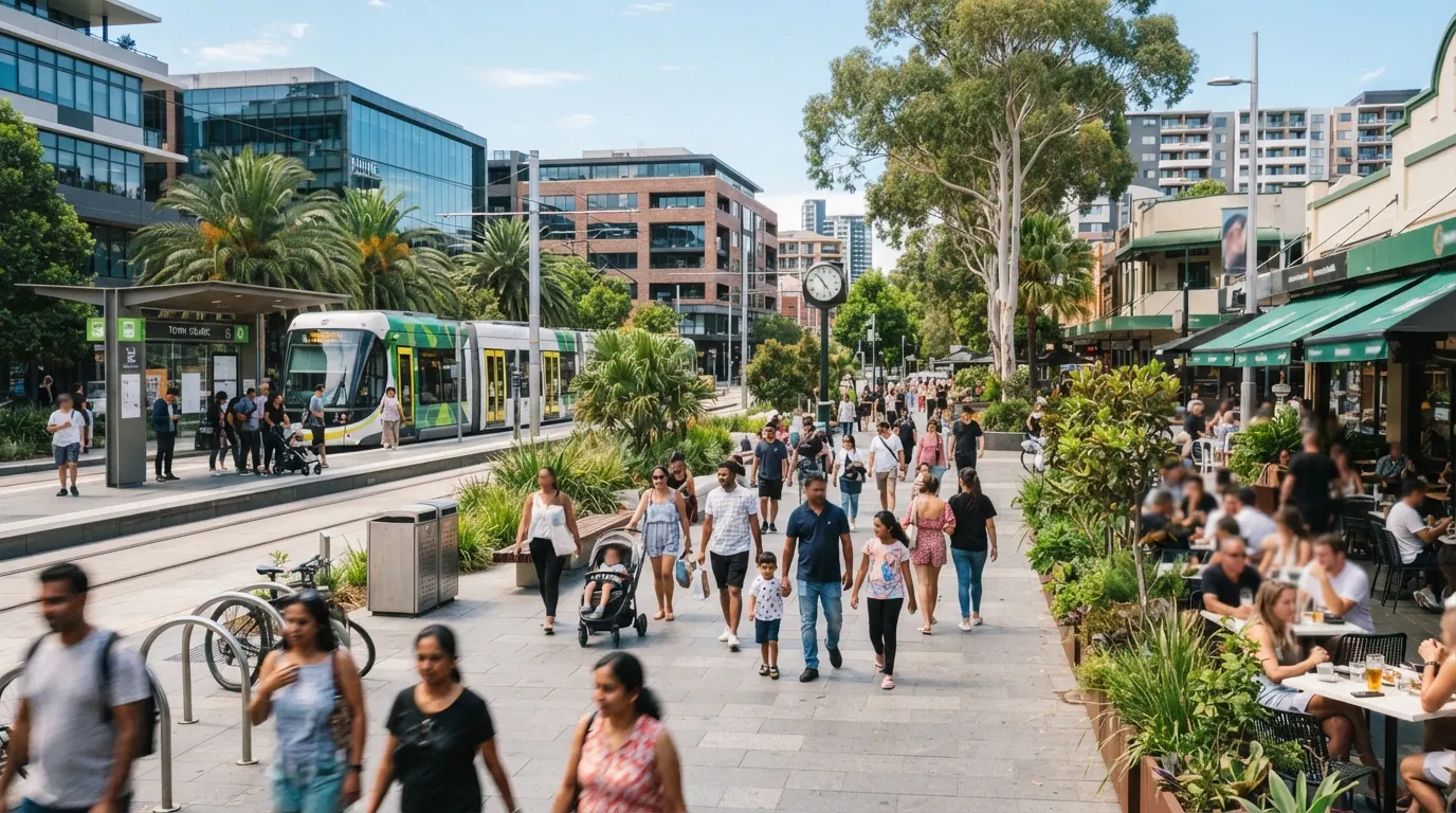 Street scene in Parramatta